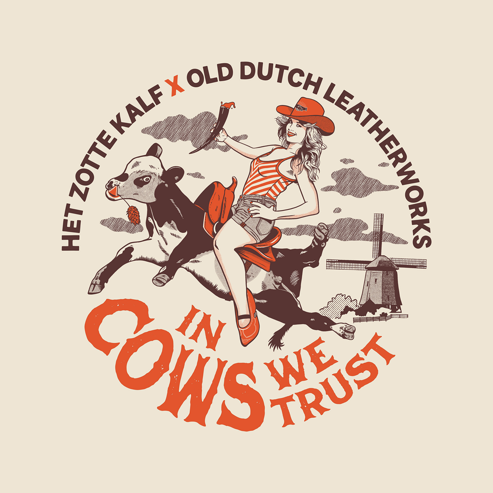 Het Zotte Kalf x Old Dutch Leatherworks Merch Design