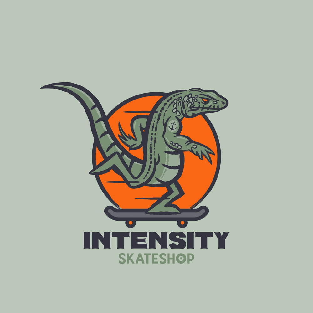 Intensity Skateshop Logo Design