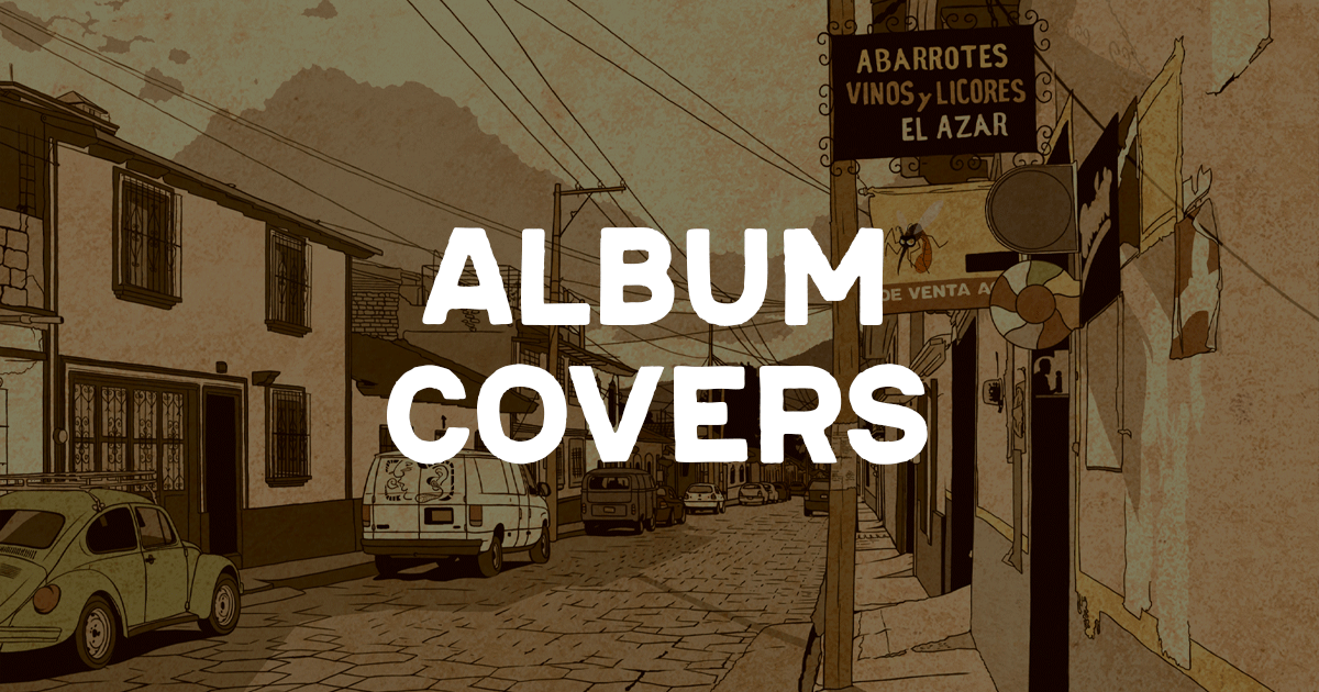 Album cover designs for various artists created by Begizuria Design